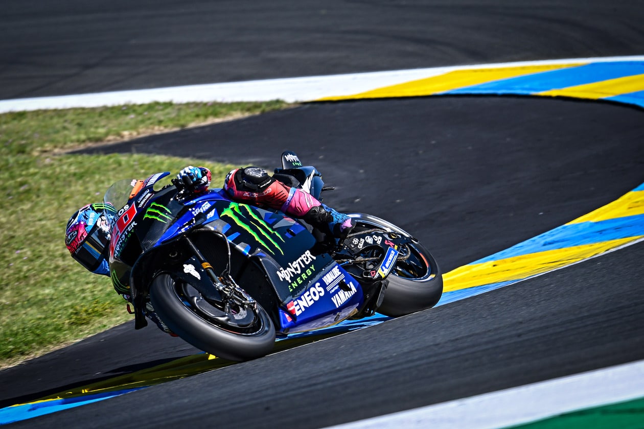 Fabio Quartararo, practice session with the standard Monster Energy Yamaha MotoGP suit and livery, 2024 MotoGP France