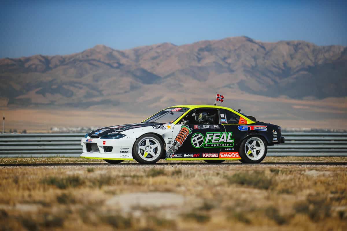 Feal Suspension Nissan S14.9 warming up, 2024 Formula DRIFT Utah Feal Suspension Nissan S14.9 warming up, 2024 Formula DRIFT Utah