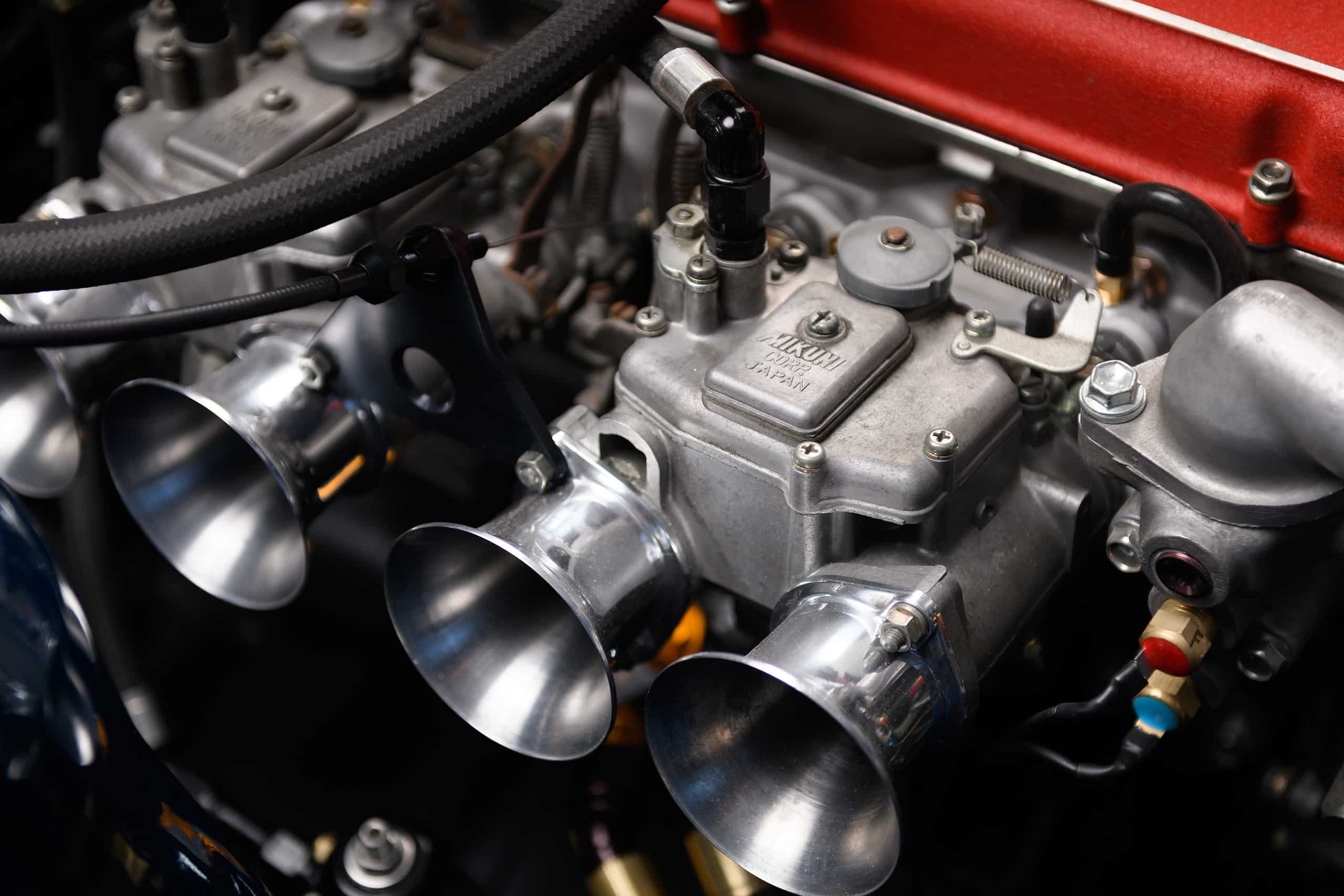 Stephan Papadakis’ 1972 Toyota Celica, Mikuni side-draft carbs, 2024 SEMA Show Stephan Papadakis’ 1972 Toyota Celica, Mikuni side-draft carbs, 2024 SEMA Show