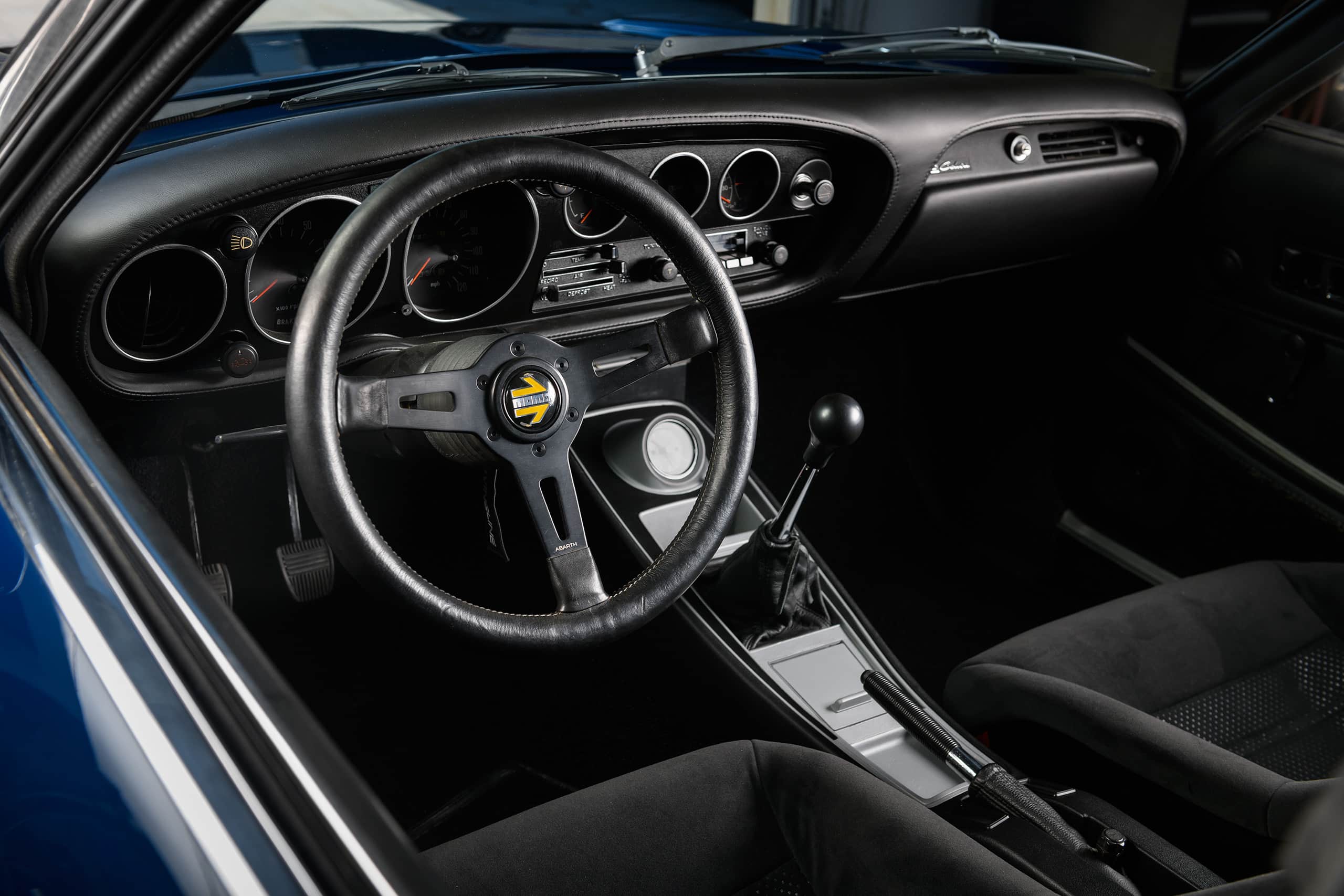 Stephan Papadakis’ 1972 Toyota Celica, MOMO steering wheel, 2024 SEMA Show Stephan Papadakis’ 1972 Toyota Celica, MOMO steering wheel, 2024 SEMA Show