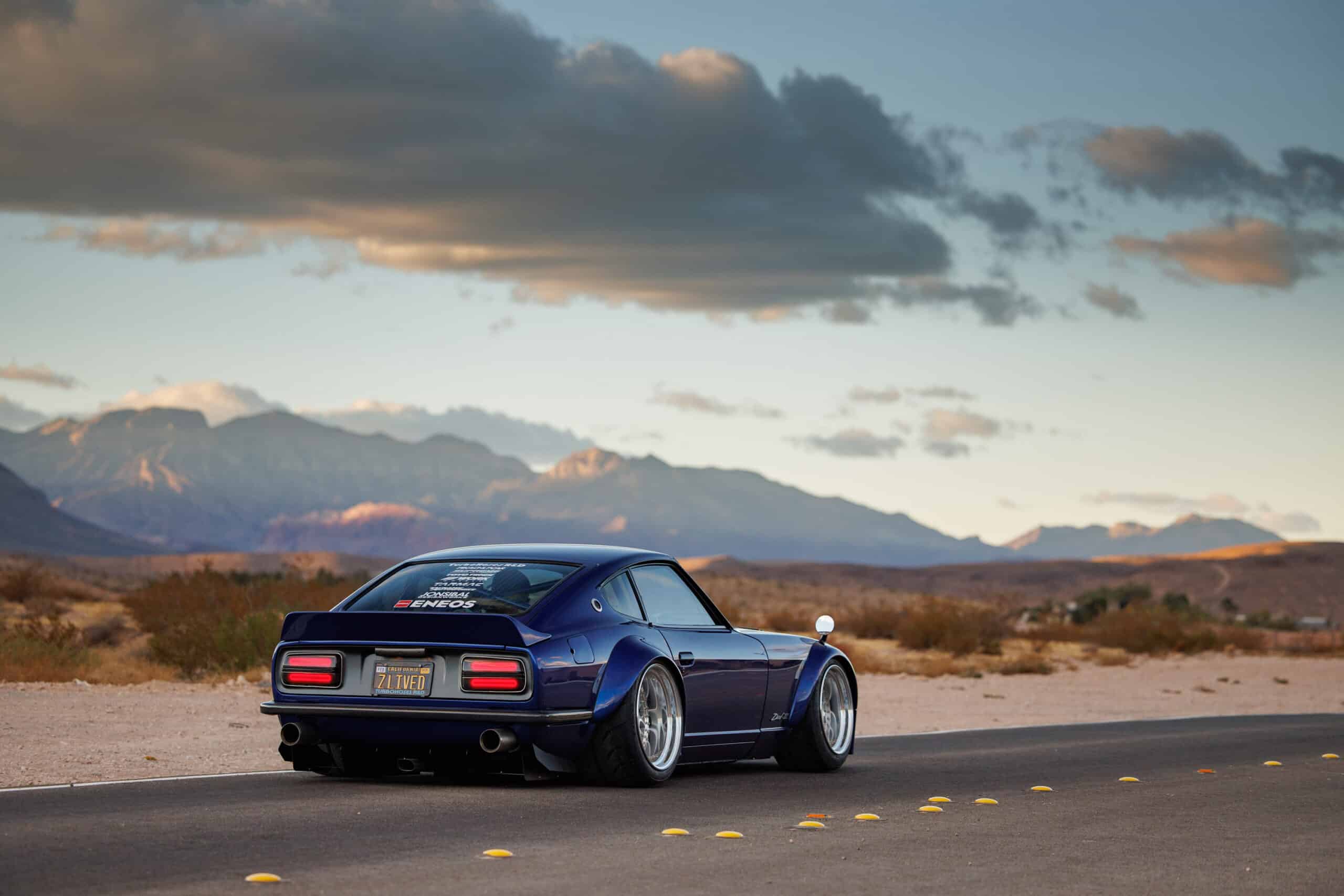 John Lau’s 1971 Datsun 240Z, rear end view, 2024 SEMA Show John Lau’s 1971 Datsun 240Z, rear end view, 2024 SEMA Show