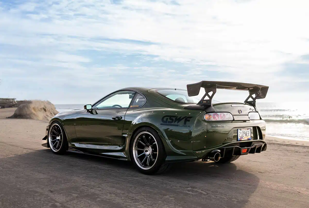 Leo Barrit’s 1995 Toyota Supra, rear view, 2024 SEMA Show Leo Barrit’s 1995 Toyota Supra, rear view, 2024 SEMA Show