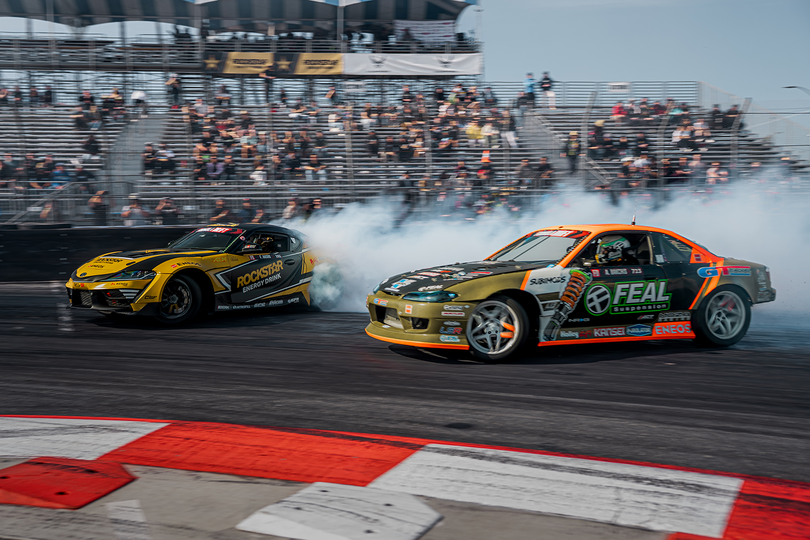 Team ENEOS during practice, 2025 Formula DRIFT Long Beach