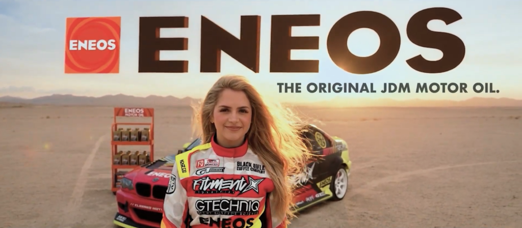 See the latest Team ENEOS ambassador in her first ENEOS livestream commercial for the 2026 Formula DRIFT PROSPEC Championship season.